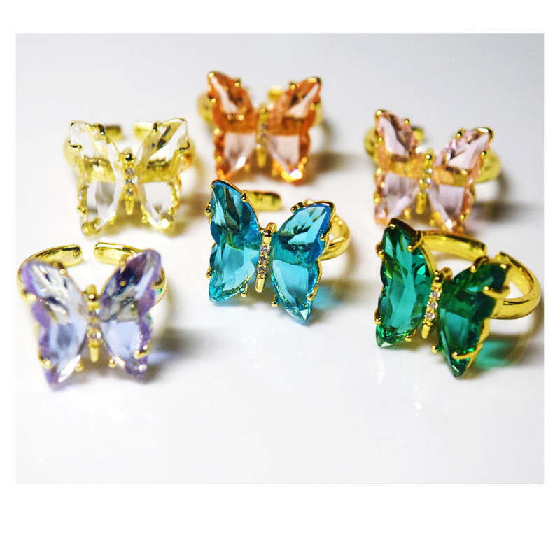 انگشتر زنانه مدل پروانه کریستالی کد 06 انگشتر زنانه مدل پروانه کریستالی کد 06