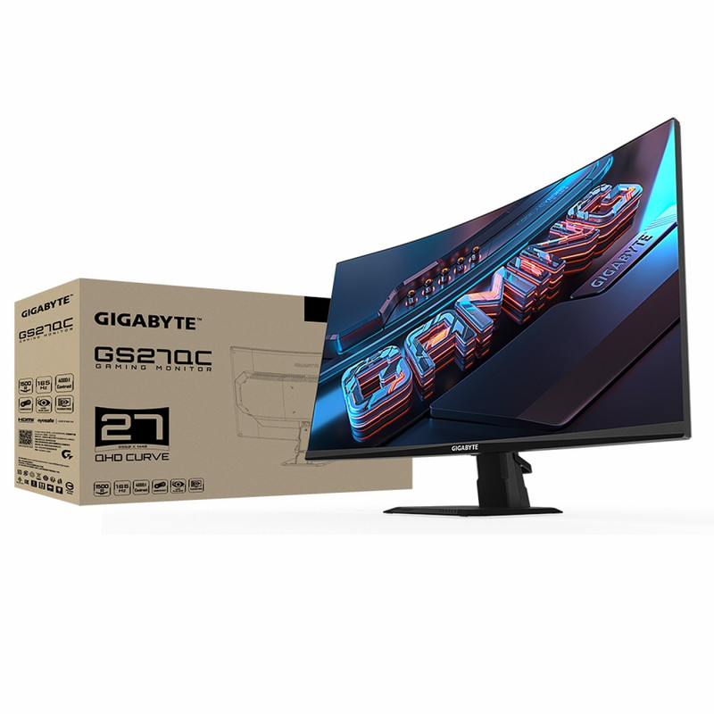 مانیتور گیمینگ گیگابایت مدل GS27QC-EK سایز 27 اینچ