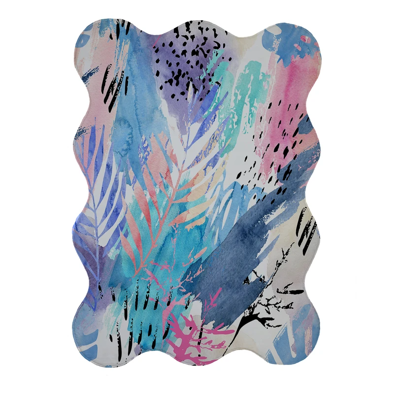 پادری مدل دالبر طرح برگ کد 9119 سایز 80x110 سانتی متر 