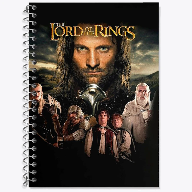 دفتر زبان 50 برگ خندالو مدل دو خط طرح ارباب حلقه ها Lord of the Rings کد 4763