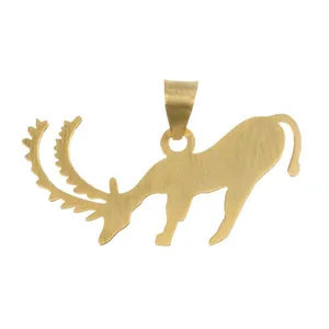 آویز گردنبند طلا 18 عیار زنانه قیراط طرح گوزن کد GH4493