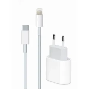 شارژر دیواری 20 وات دبلیو یو دبلیو مدل IPHONE 14 به همراه کابل تبدیل لایتنینگ