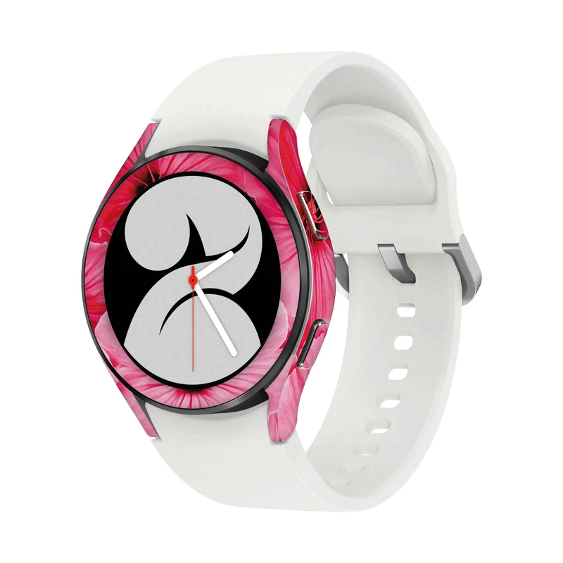  برچسب ماهوت طرح Pink-Flower مناسب برای ساعت هوشمند سامسونگ Watch4 40mm