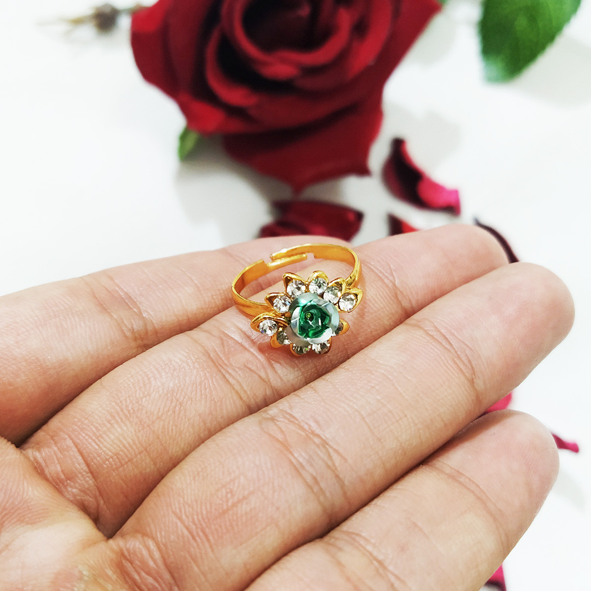 انگشتر دخترانه سلین کالا مدل گل رز کد ce-As31 انگشتر دخترانه سلین کالا مدل گل رز کد ce-As31