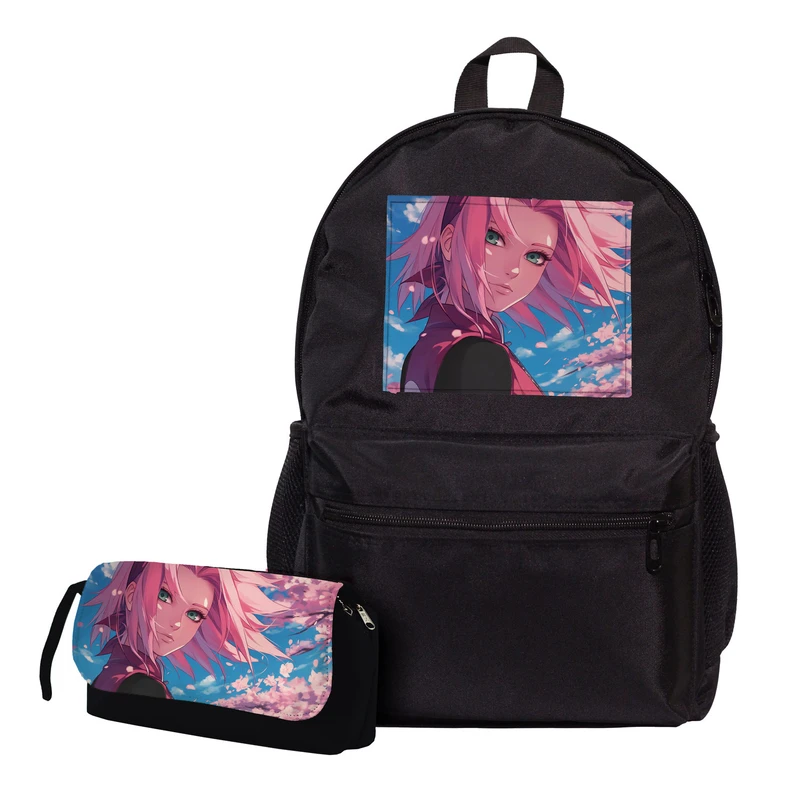 کوله پشتی مدل انیمه ناروتو ساکورا naruto Sakura به همراه جامدادی