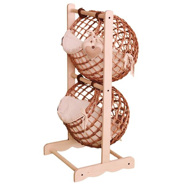 سبد سیب زمینی و پیاز اکوسبدکو مدل آویز خمره ای کد moas370