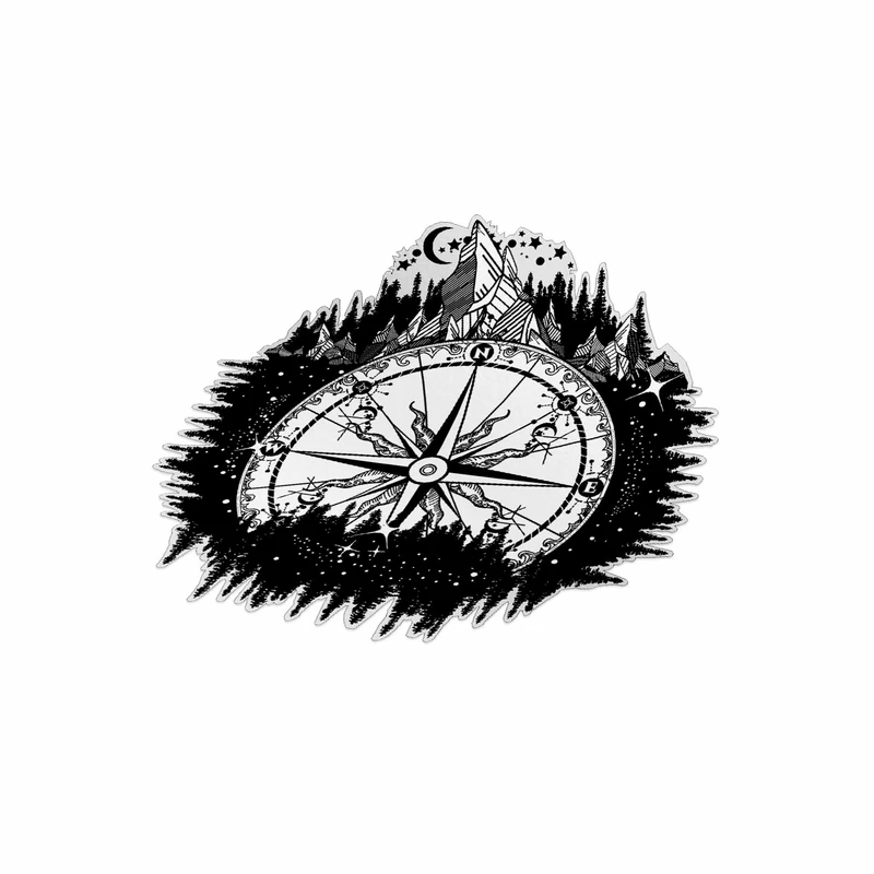 برچسب خودرو آفرود هاماگراف طرح قطب نما nature