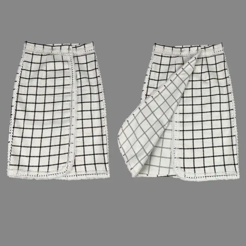 دامن زنانه مدل چهارخانه کد AK1005