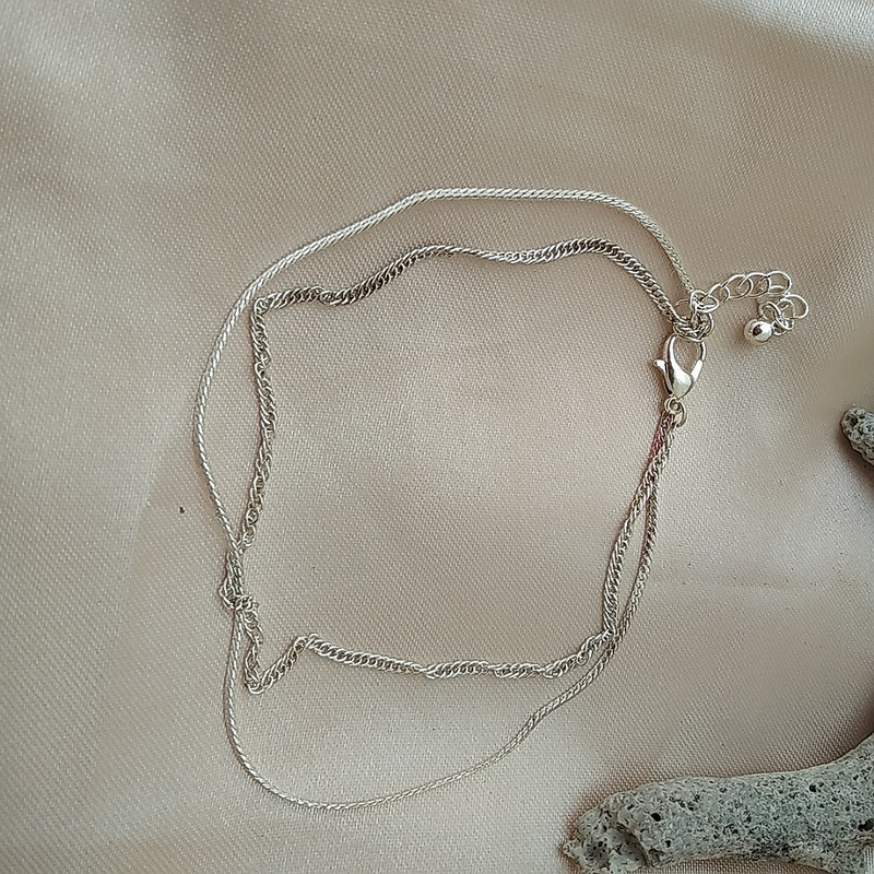 پابند زنانه اکسسورایز مدل دو لاین B1 پابند زنانه اکسسورایز مدل دو لاین B1