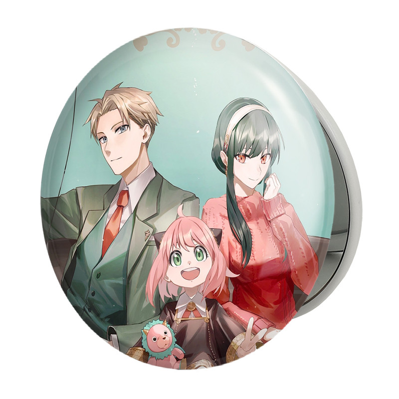 آینه جیبی خندالو طرح خانواده فورجر انیمه اسپای ایکس فمیلی Spy x Family مدل تاشو کد 15547