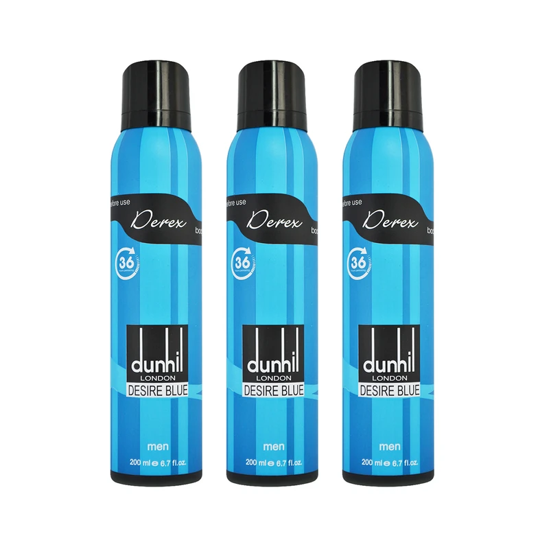 اسپری بدن مردانه دریکس مدل dunhill حجم 200 میلی لیتر مجموعه ۳ عددی