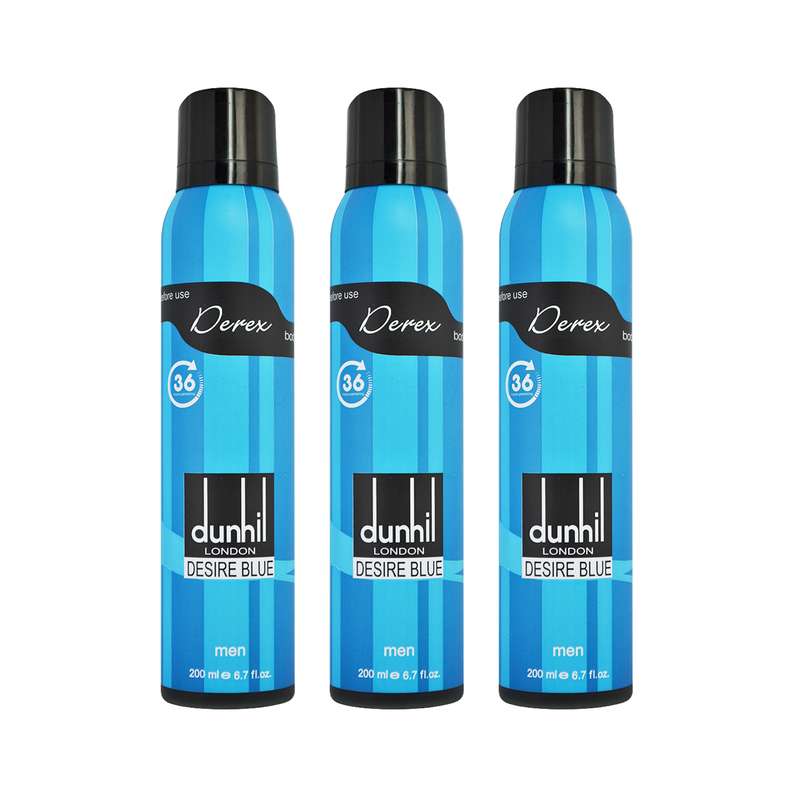 اسپری بدن مردانه دریکس مدل dunhill حجم 200 میلی لیتر مجموعه ۳ عددی