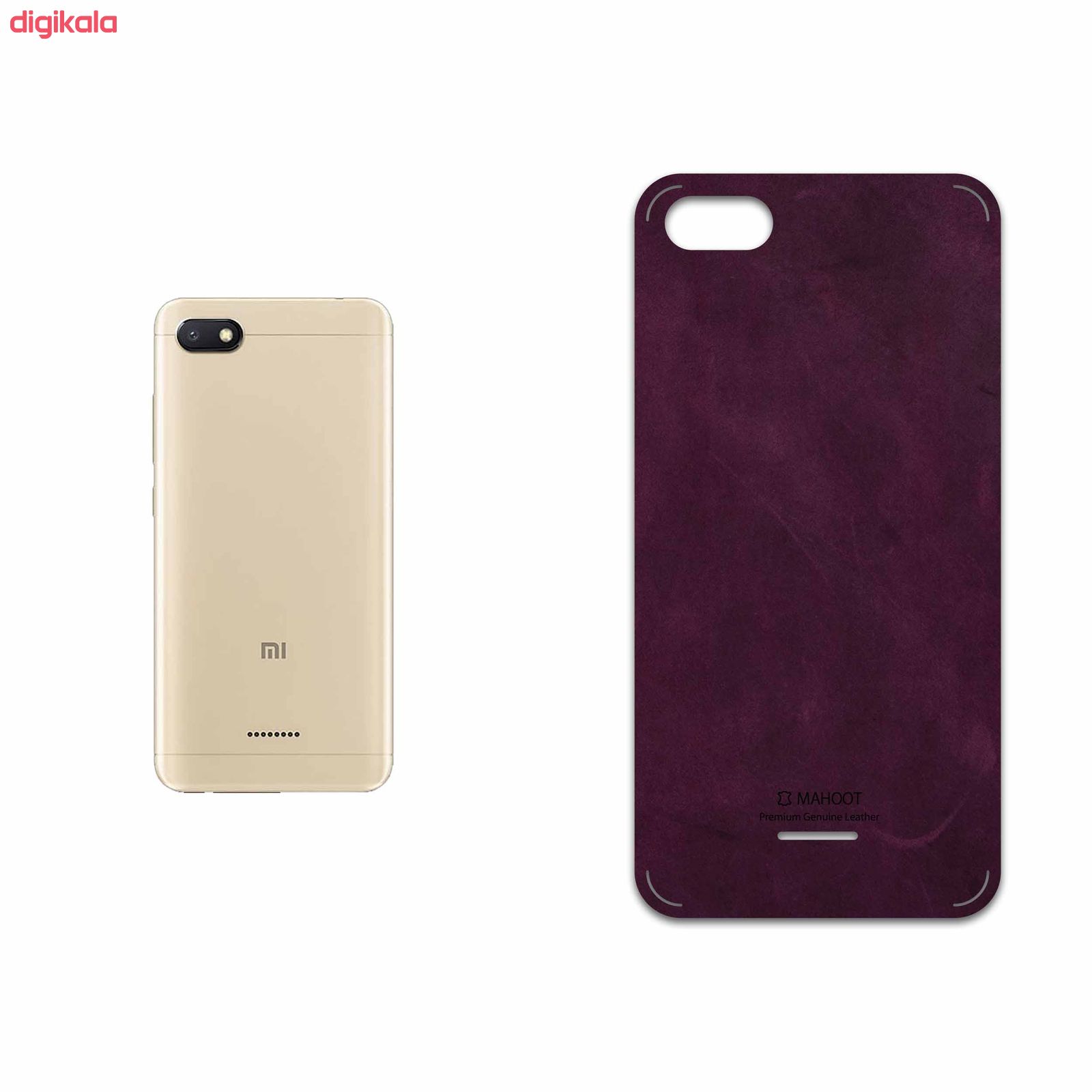 برچسب پوششی ماهوت مدل Red Violet Buffalo Leather مناسب برای گوشی موبایل شیائومی Redmi 6A main 1 1