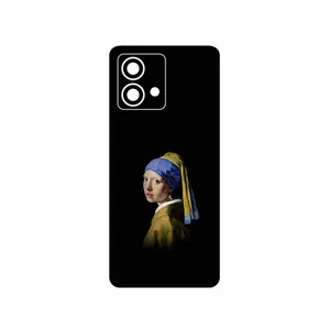 MAHOOT Girl with a Pearl Earring of Vermeer Cover Sticker for Motorola Moto G84