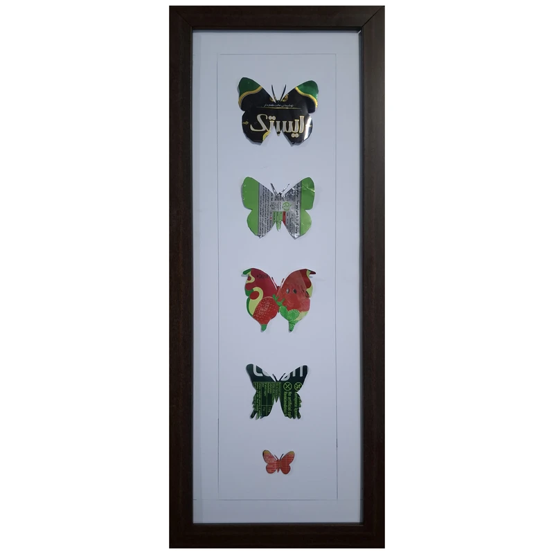  تابلو برجسته مدل پروانه های رنگارنگ پرگل کد 016