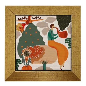 تابلو کاشی طرح عشاق و پرندگان مدل BIE0702