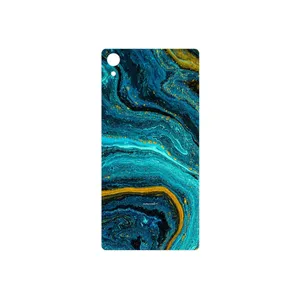 MAHOOT Turquoise marblewith golden streaks Cover Sticker for Sony Xperia Z2