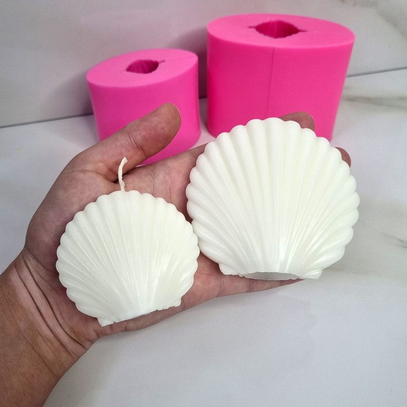 قالب شمع مدل صدف مجموعه دو عددی