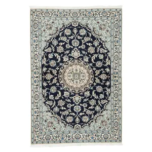 فرش دستبافت دو متری مدل گل ابریشم کد n443097