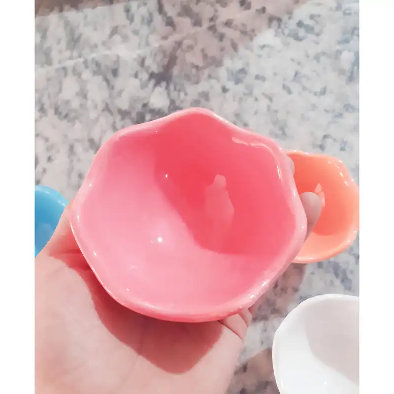 کاسه سرامیکی طرح پاستیلی بسته 6 عددی