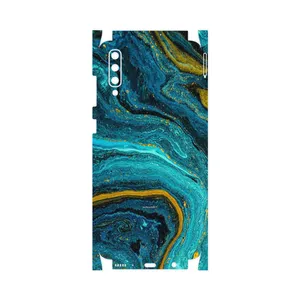 MAHOOT Turquoise marblewith golden streaks-FullSkin Cover Sticker for Samsung Galaxy A70
