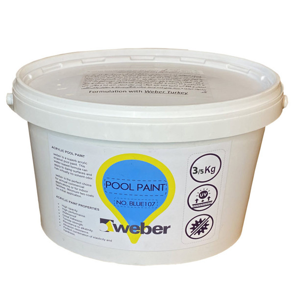 رنگ استخری آبی ووبر مدل pool paint حجم 3500 میلی لیتر