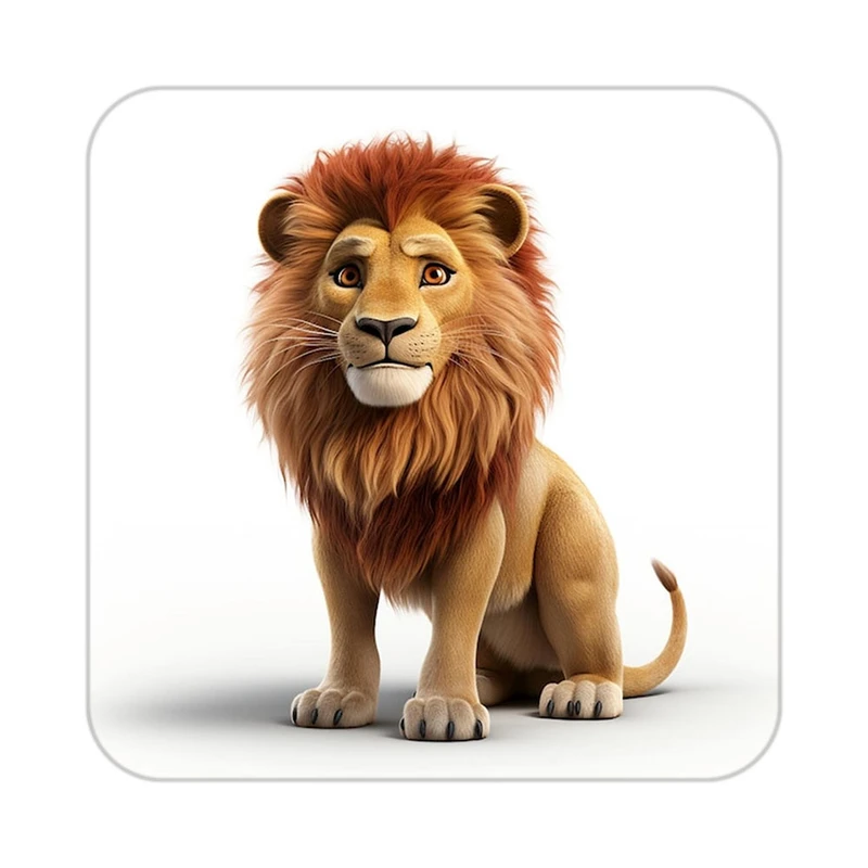 زیر لیوانی کاکتی طرح شیر مدل mp22752