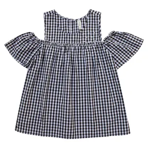 بلوز زنانه مدل چهارخانه رنگ مشکی