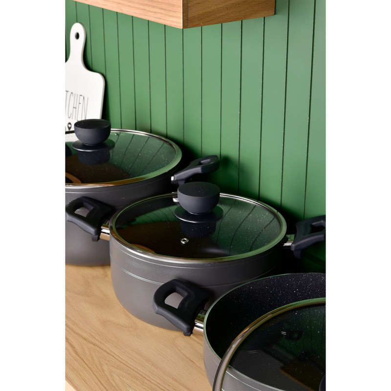 سرویس قابلمه و تابه گرانیتی 8 پارچه یونیک مدل رویال کد 8198