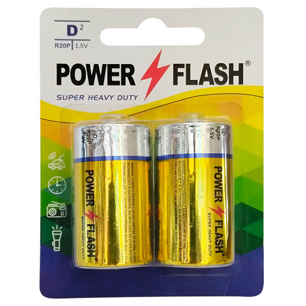 باتری D پاور فلش مدل Heavy Duty-D بسته 8 عددی