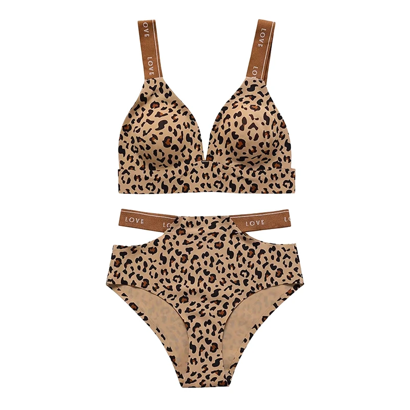 ست شورت و سوتین زنانه مدل  لیزری طرح پلنگی