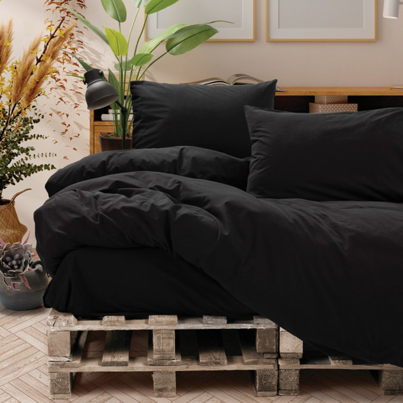 سرویس روتختی کاتن باکس مدل Neat Siyah دو نفره 4 تکه