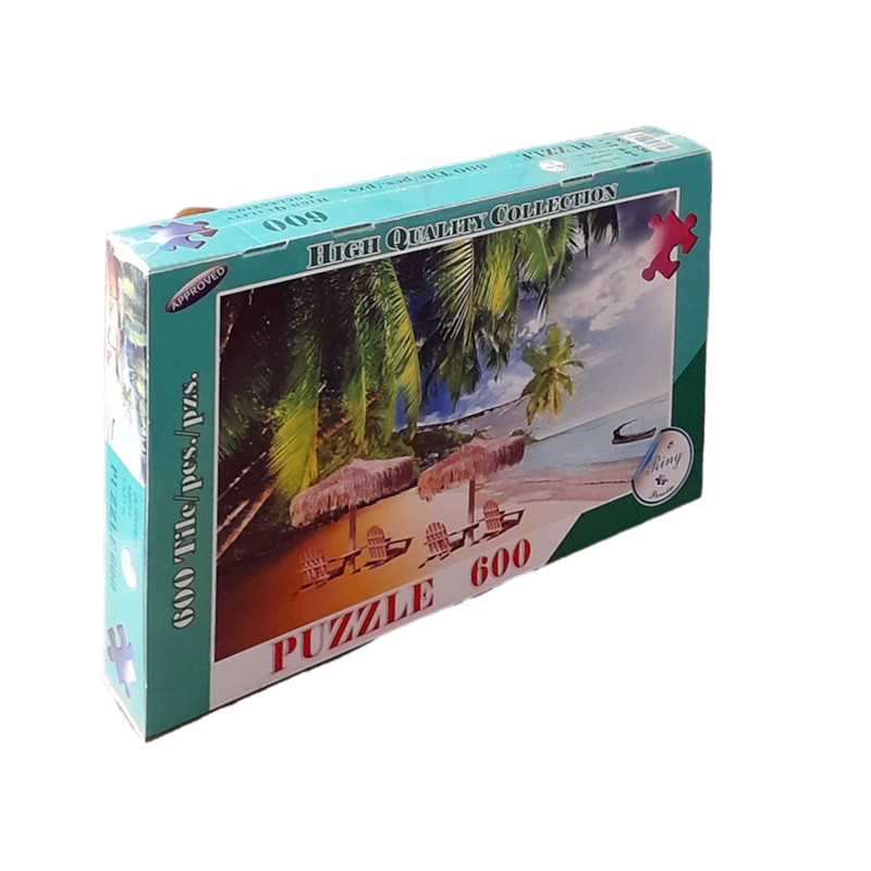 پازل 600 تکه مدل رینگ طرح ساحل دریا