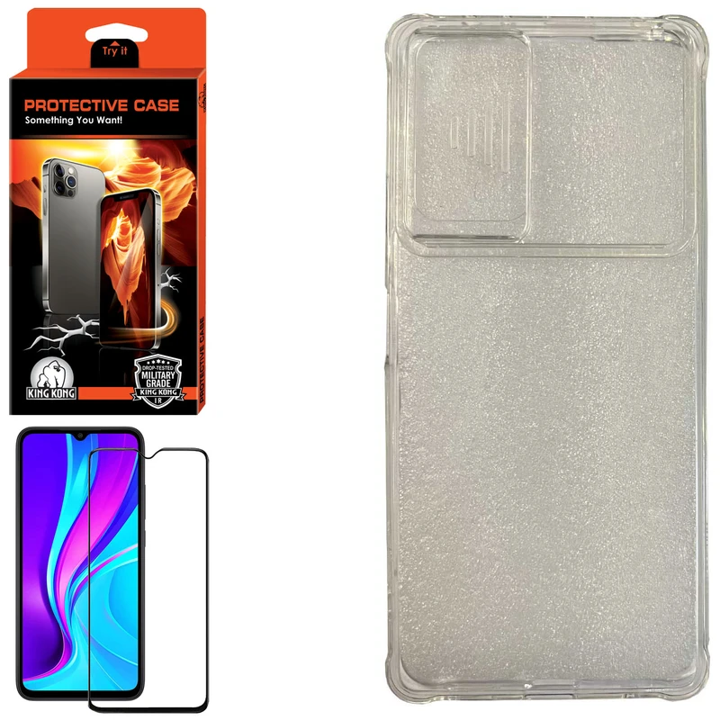 کاور کینگ کونگ مدل PC2A مناسب برای گوشی موبایل شیائومی Redmi 9T به همراه محافظ صفحه نمایش