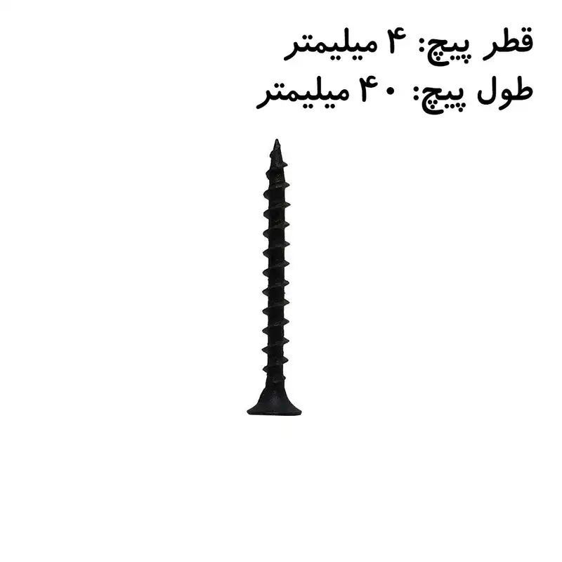 پیچ ام دی اف مدل 4 در 40 بسته 100 عددی