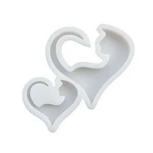 قالب رزین مدل گربه طرح قلب کد HC1
