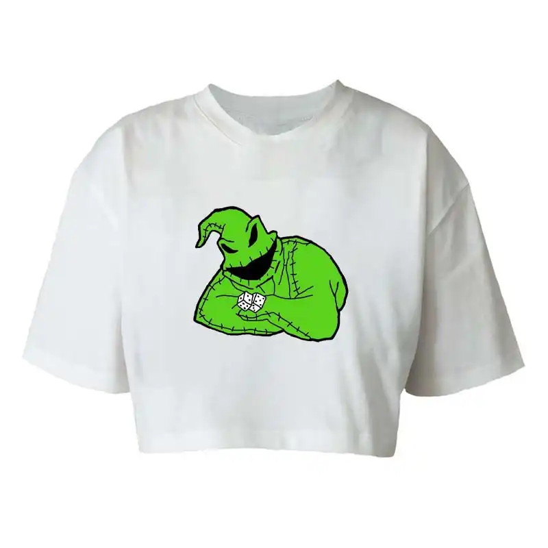 کراپ‌تاپ آستین کوتاه زنانه مدل c301 طرح هالوین