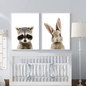 تابلو اتاق کودک مدل Elfap_Woodland Animals بسته 2 عددی
