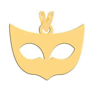 آویز گردنبند طلا 18 عیار زنانه فرشته مدل صورتک WNL-000607