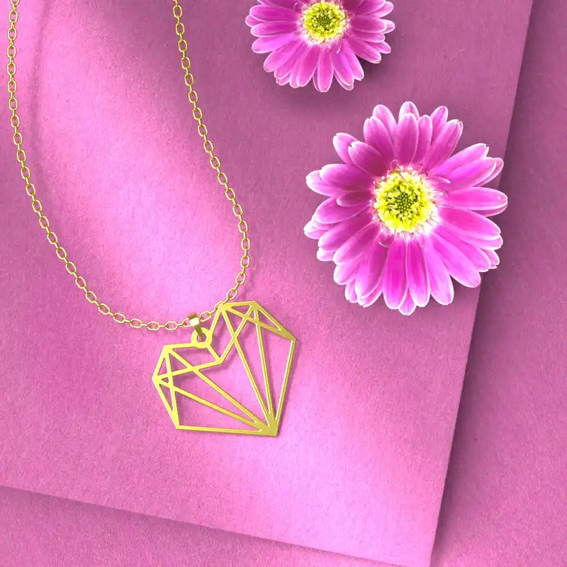 گردنبند طلا 18 عیار زنانه مدوپد مدل گل کد CA10930