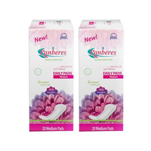 پد بهداشتی روزانه پنبه ریز مدل NATURAL COTTON FEEL مجموعه 2 عددی