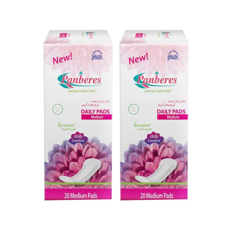 پد بهداشتی روزانه پنبه ریز مدل NATURAL COTTON FEEL مجموعه 2 عددی