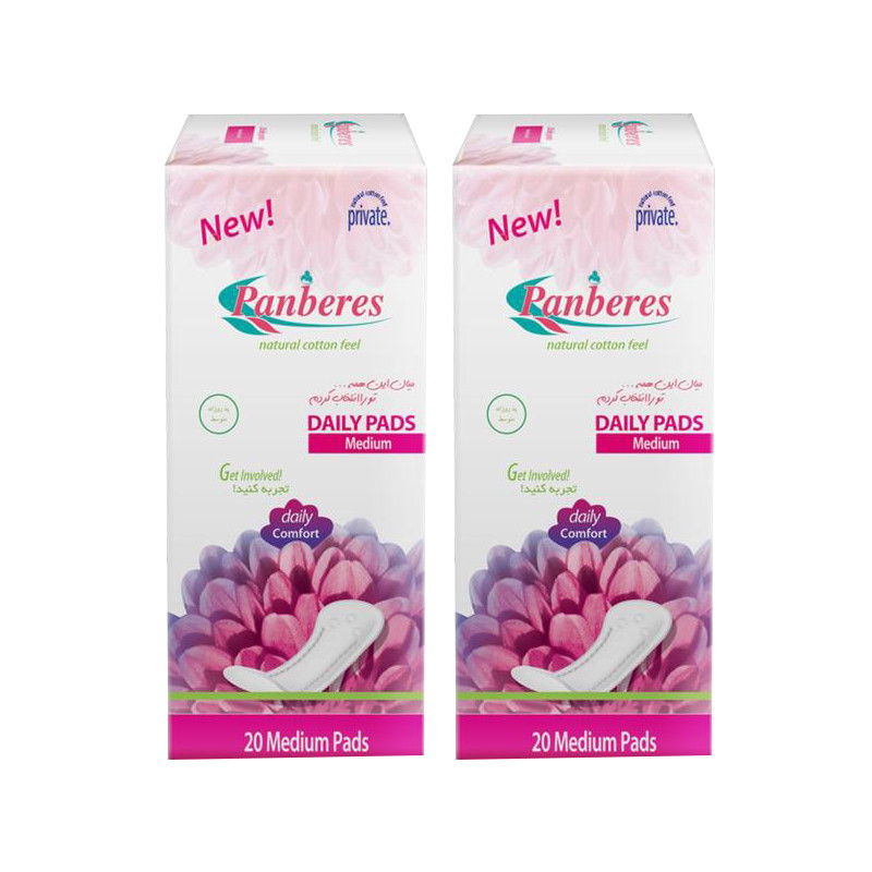 پد بهداشتی روزانه پنبه ریز مدل NATURAL COTTON FEEL مجموعه 2 عددی