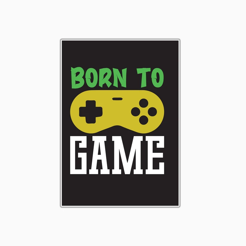 استیکر لپ تاپ و موبایل بووم طرح گیمینگ مدل Born Gamer کد MD73