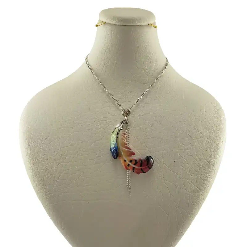 گردنبند زنانه فرانز مدل پر کد FJ00283