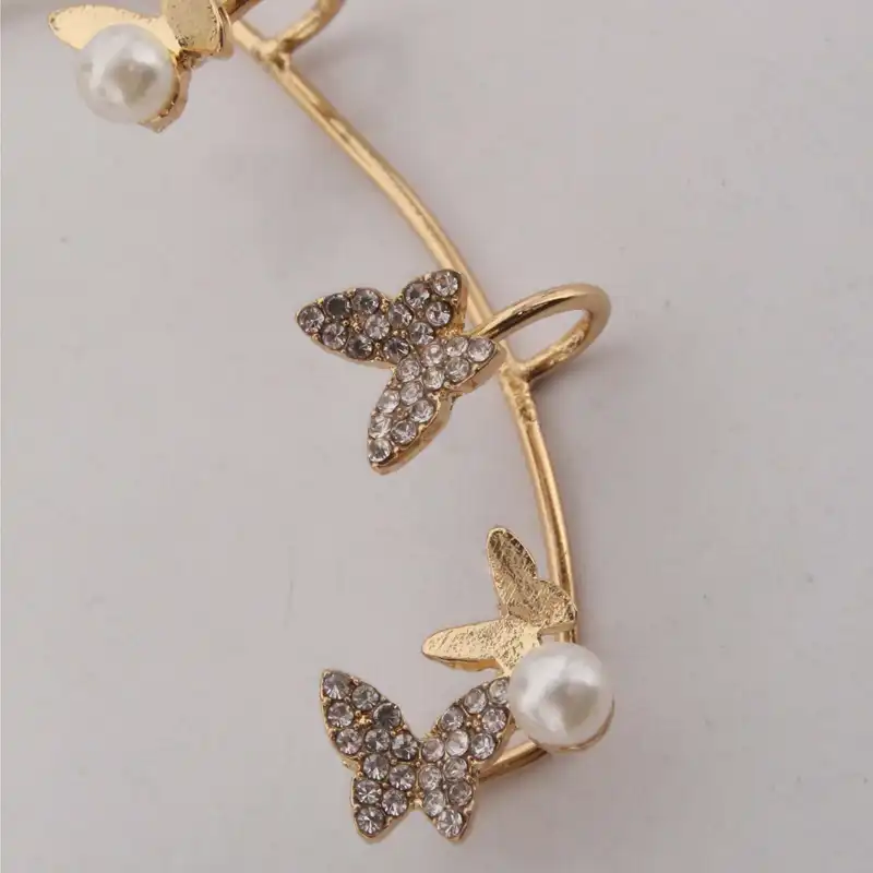 گوشواره زنانه مدل ایرکاف لاله گوش طرح پروانه کد 01