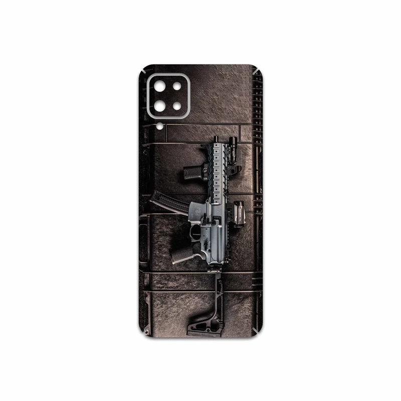 برچسب پوششی ماهوت مدل Gun مناسب برای گوشی موبایل سامسونگ Galaxy A12