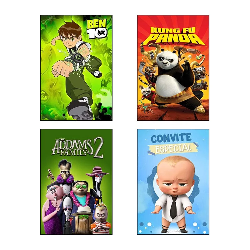 تابلو شاسي کارنيکا طرح انیمیشن animation کد 43214 مجموعه 4 عددی