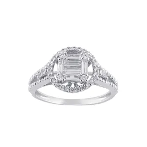 انگشتر طلا 18 عیار زنانه جواهری سروری مدل 12057