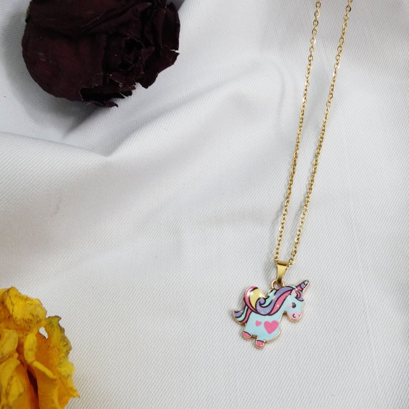 گردنبند دخترانه مدل اسب تک شاخ زیبا کد GZ-Beh-35 گردنبند دخترانه مدل اسب تک شاخ زیبا کد GZ-Beh-35